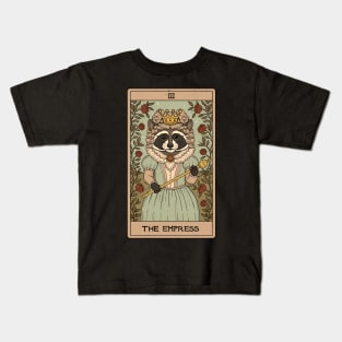 The Empress - Raccoons Tarot Kids T-Shirt